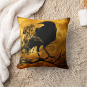 ハロウィーンカラス装飾用クッション クッション (ブランケット)