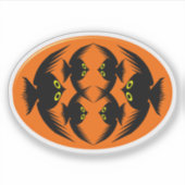 ハロウィーンカラス(形) シール (正面)
