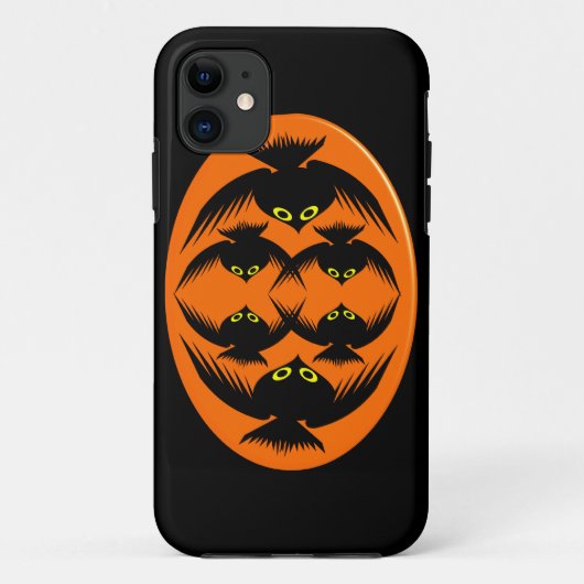 ハロウィーンカラスiPhoneケース Case-Mate iPhoneケース (裏面)