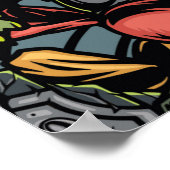 ハロウィーンカラフル要素のシームレスなパターン ポスター (角)