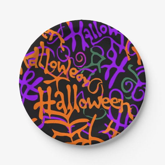 ハロウィーンカラー ペーパープレート (正面)