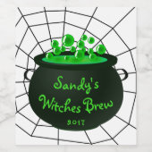 ハロウィーンカルドロンウィッチズブルコブワインラベル ワインラベル (シングルラベル)