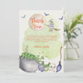 ハロウィーンカルドロンベビーが醸造シャワー サンキューカード (スタンド正面)