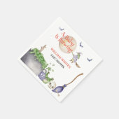 ハロウィーンカルドロンベビーが醸造シャワー スタンダードカクテルナプキン (角)