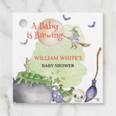 ハロウィーンカルドロンベビーが醸造シャワー フェイバータグ (正面)