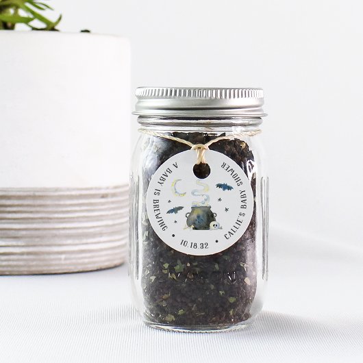 ハロウィーンカルドロンベビーシャワー フェイバータグ