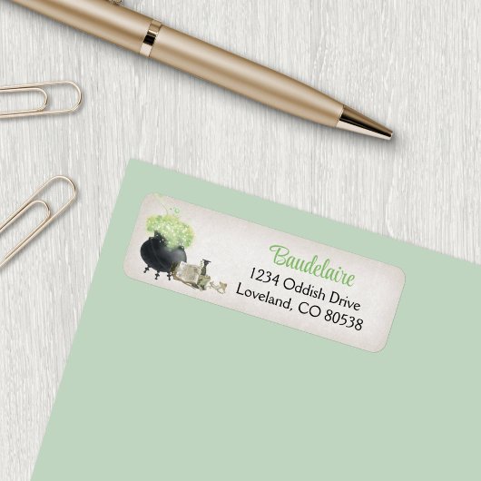 ハロウィーンカルドロン差出人住所 ラベル