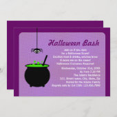 ハロウィーンカルドロン 招待状 (正面/裏面)