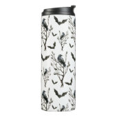 ハロウィーンカローズこうもり白黒の水色 タンブラー (回転左)