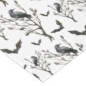 ハロウィーンカローズこうもり白黒の水色 テーブルクロス (アングル)