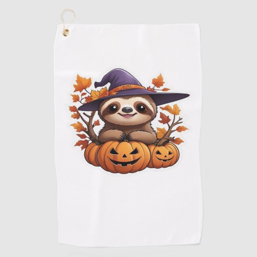 ハロウィーンカートゥーンクラシックスロースTシャツ ゴルフタオル (正面)