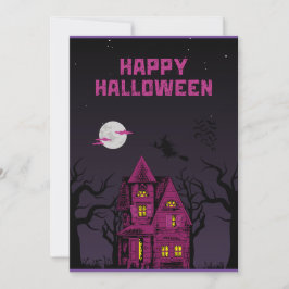 ハロウィーンカードかわいいスパイダートリックまたはトリートメント シーズンカード