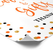 ハロウィーンカードとギフトパーティーのサイン ポスター (角)