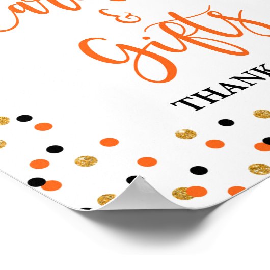 ハロウィーンカードとギフトパーティーのサイン ポスター (角)