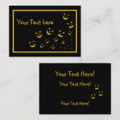 ハロウィーンカードのカスタマイズ、白熱［赤熱］光を放つ顔 ノートカード (正面/裏面)