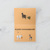 ハロウィーンカードグレートダンと子供 シーズンカード (内部)