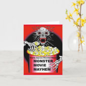 ハロウィーンカードスケルトン食べ物ズバターポップコーン カード (黄色い花)