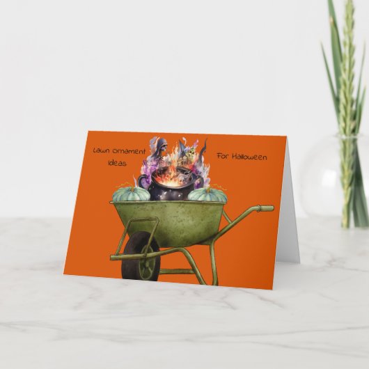 ハロウィーンカード用の芝生オーナメントアイディア サンキューカード (正面)