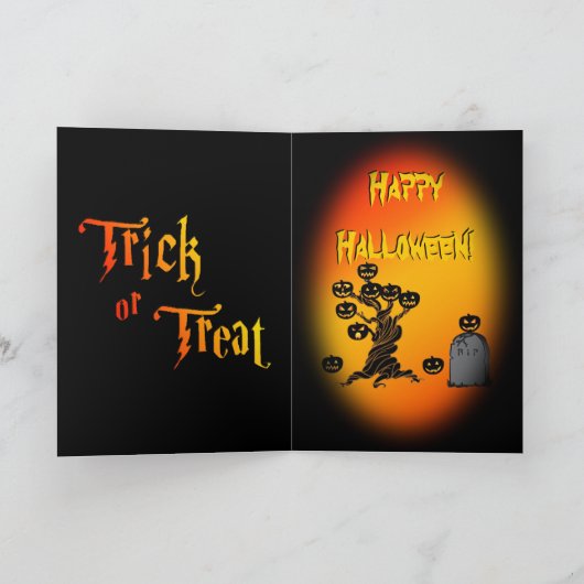 ハロウィーンカード カード (内部)