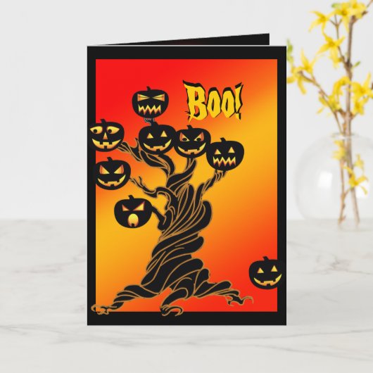 ハロウィーンカード カード (黄色い花)