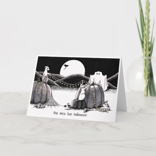 ハロウィーンカード：ザネズミラブハロウィーン カード (正面)