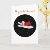 ハロウィーンカード:スーパードッグ カード (黄色い花)