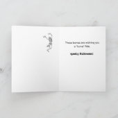 ハロウィーンカード、ス読ケルトンズ、ガラガラ、ユーモア カード (内部)