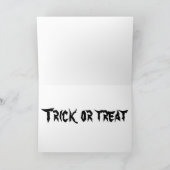 ハロウィーンカード,ユーモア,犬のかわいい,魔女,カボチャ カード (内部)