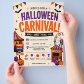 ハロウィーンカーニバルチラシ チラシ (手)