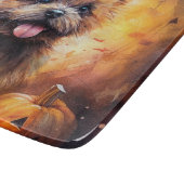 ハロウィーンカーンテリアとカボチャ怖い カッティングボード (角)