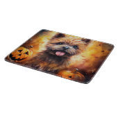 ハロウィーンカーンテリアとカボチャ怖い カッティングボード (角)