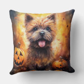 ハロウィーンカーンテリアとカボチャ怖い クッション (裏面)