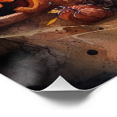 ハロウィーンカーンテリアとカボチャ怖い ポスター (コーナー)