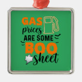 ハロウィーンガス価格は、いくつかのブー誕生日 メタルオーナメント (正面)