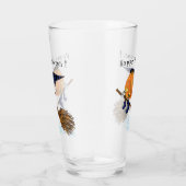 ハロウィーンガラスウィッチカボチャ飛んでいるブロムおもしろい タンブラーグラス (右)