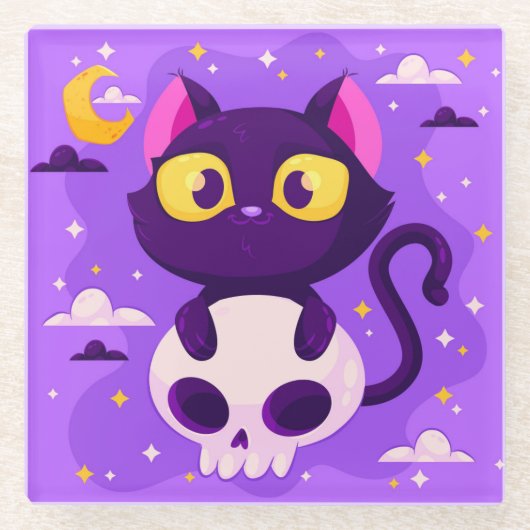 ハロウィーンガラスコースター ガラスコースター (正面)