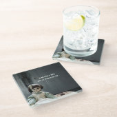 ハロウィーンガラスコースター、不気味なマフ恋しく思エット ガラスコースター (アングル)