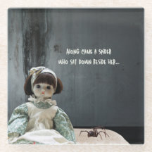 ハロウィーンガラスコースター、不気味なマフ恋しく思エット