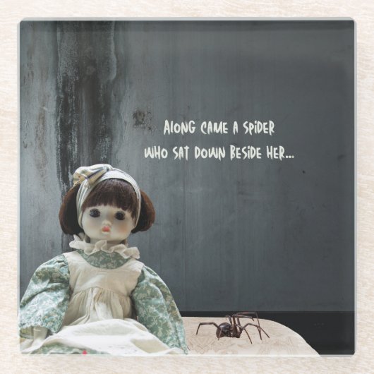 ハロウィーンガラスコースター、不気味なマフ恋しく思エット ガラスコースター (正面)