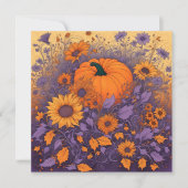 ハロウィーンガーデンフラットカード招待状 (正面)