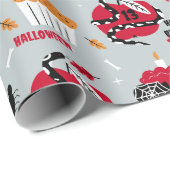 ハロウィーンガールのお誕生日ケーキ名怖いおもしろい ラッピングペーパー (ロールコーナー)