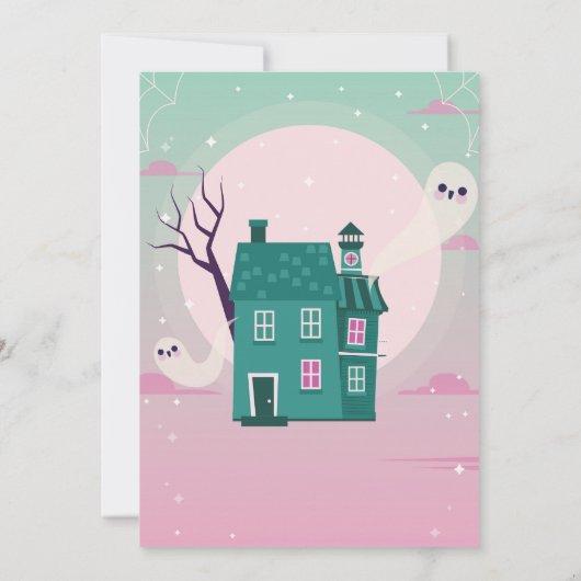 ハロウィーンガールズセカンドトゥート幽霊ハウスパーティー 招待状 (裏面)