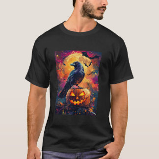 ハロウィーンガールズデザインボーイズクロウカボンプキンキッズホール Tシャツ