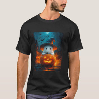 ハロウィーンガールズデザインボーイズ幽霊パンプキンキッズハル Tシャツ