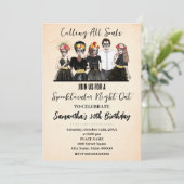 ハロウィーンガールズナイトアウトデイオブザデッド誕生日 招待状 (スタンド正面)