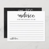 ハロウィーンガールブライダルシャワーアドバイスカード (正面/裏面)