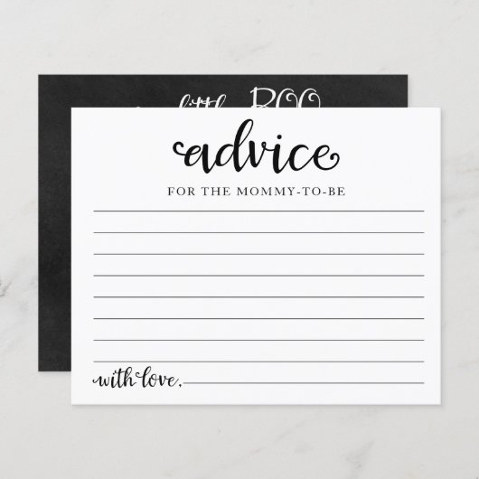 ハロウィーンガールブライダルシャワーアドバイスカード (正面/裏面)