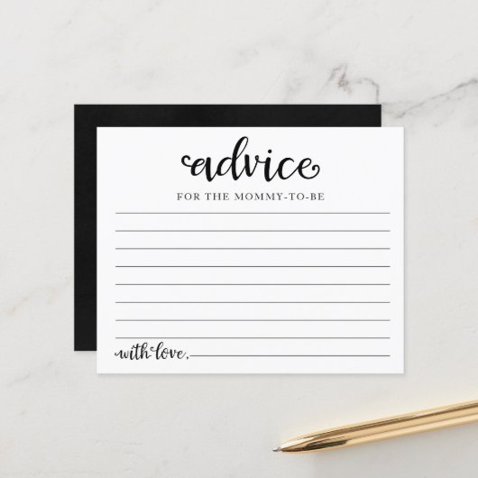 ハロウィーンガールベビーシャワーアドバイスカード (正面/裏面インサイチュ)