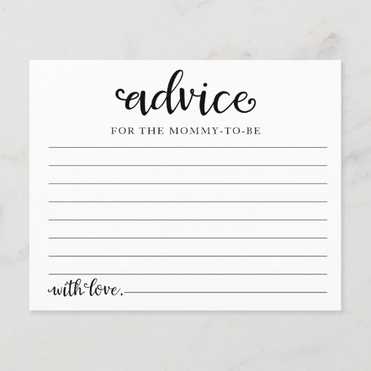 ハロウィーンガールベビーシャワーアドバイスカード (正面)