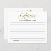 ハロウィーンガールベビーシャワーアドバイスカード (正面/裏面)